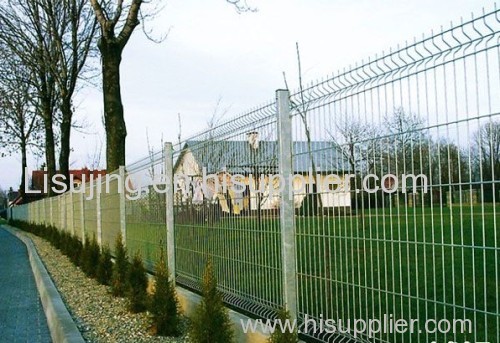white wire mesh fence/curvy welded mesh fence panel/mesh fence packing