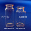 Clear tubular glass vials