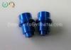 Blue CNC Machined Electronics Spare Parts Aluminum Anodized Turning