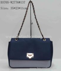 Fashion ladies lock handbag/PU leather bag