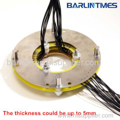 Pancake slip ring with through bore 50RPM work speed for mining equipment missile launcher from Barlin Times