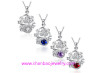 Shanbao Jewelry Imitation Jewelry Silver Plated Fashion Costume Zircon Jewelry Necklaces