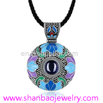 Shanbao Jewelry Imitation Jewelry Fashion Costume Jewelry China Style Gemstone Women Party Necklaces