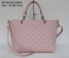 Ladies pink handbag/PU leather hand bag