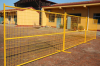 yellow powder coated 6'*9.5' coated Canada temporary fence panel