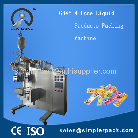 Automatic 4 Lanes Liquid Packaging Machine