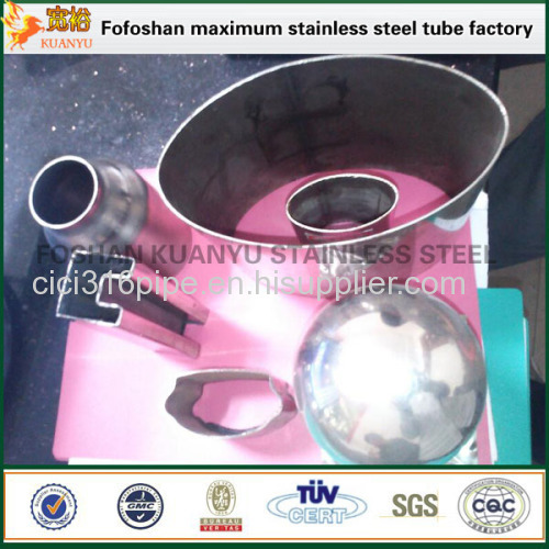 Supply 316 Material Oval Tube Steel Stainless Steel Special Shaped Tube