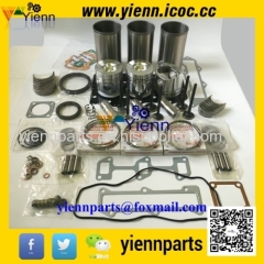 Yanmar 3D84-2 3TN84 diesel engine overhual repair parts: Piston Piston ring Cylinder liner full gasket kit Bearing kit