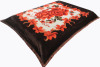 maroon color flower design blanket