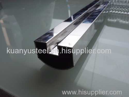 Square slot tube 8K mirror finish stainless steel material