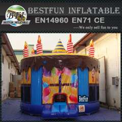 Inflatable Birthday Cake Jumping House Bouncer