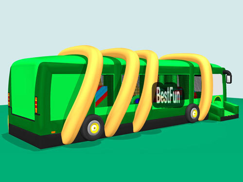 Inflatable Bouncer Jungle Fun Bus