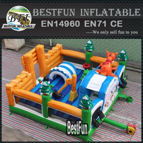 Winter theme inflatable jumping playground