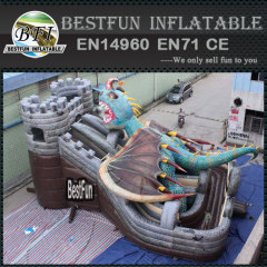 Inlatable Legend Dragon Attack Castle Giant Slide