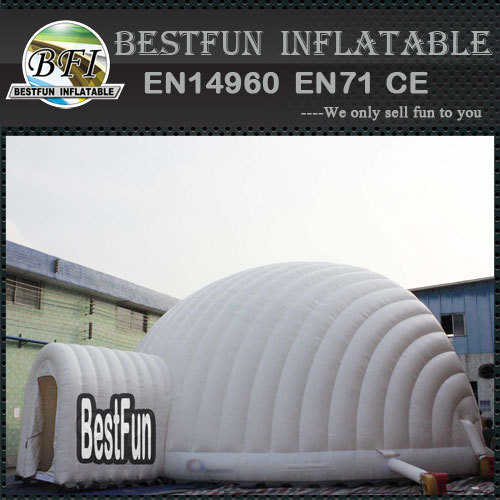 Outdoor event giant LED light inflatable cube tent