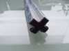 Inox 90deg slot tube for glass balustrade