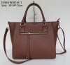 Ladies brown PU fabric handbag