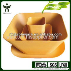 biodegradable bamboo fiber dinnerware natural plant fiber tableware non-toxic bamboo fiber tableware