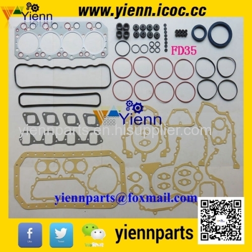 Nissan FD35 full gasket set 10101-01T26 with head gasket 11044-01T01 for Nissan UD truck FD35 diesel engine repair parts