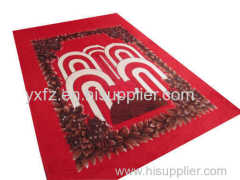 Red color raschel blankets weft knitting