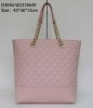 Ladies pink PU fabric handbag