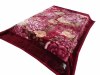 Coral red color raschel blankets