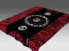 red and black color raschel blankets