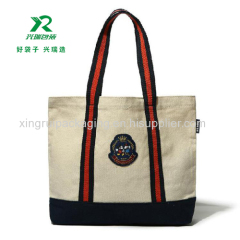 Canvas beach bag reusable cotton grocery bag travel tote bag