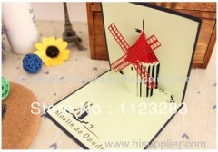 Windmill pop up 3d card