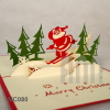 Santa gift xmas pop up card