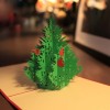 Tree pine laser cutting pop up card