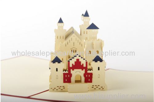 neuschwanstein castle paper cutting card
