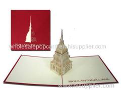 mole antonelliana building card pop up