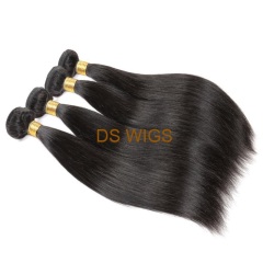 6A Grade Peruvian Human Hair Weaving Natural Color Stock Straight Hair