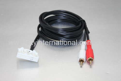Aux cable for Toyota 28PIN Camry Corolla Reiz 2 RCA Male Cable car audio parts