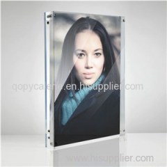 Free Standing Table Clear Block Frame Acrylic Magnetic Photo Frames