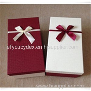 Wholesale Rectangle Birthday Gift Box With Ribbon On Cover From China Manufacture