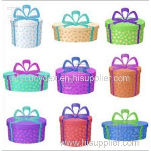 Complete Range Of Articles Multi-colored Polka Dots Round Gift Box