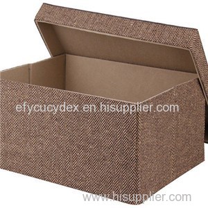 Fancy New Style Cube Recycled Handle Kraft & White Cube Gift Boxes