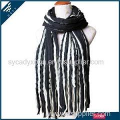 White And Black Pierced Scarf