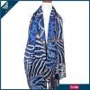 Blue Leopard Print Scarf