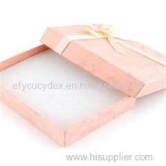 Wholesale Printed Paper Pendant Jewelry Box With Ribbon