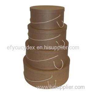 Diversified Latest Designs Brown Paperboard Round Gift Box