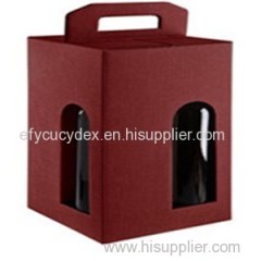 Paper Printed Square Wine Bottle Gift Box