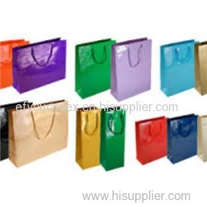 Sturdy Construction Custom Printed High Gloss Matte Paper Bag