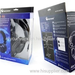China Hot Sale Factory Price Customized Headset Package Box With PVC Window
