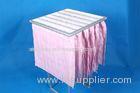 High Efficiency F7 Pocket Air Filter Pink Dust Collector Filter Bags Without Clapboard