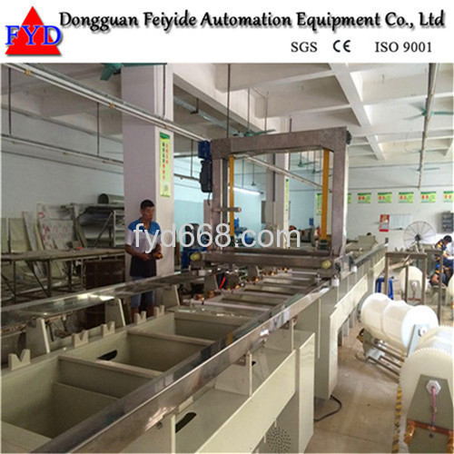 Feiyide Semi-automatic Nickel Barrel Electroplating / Plating Production Line for Metal Parts