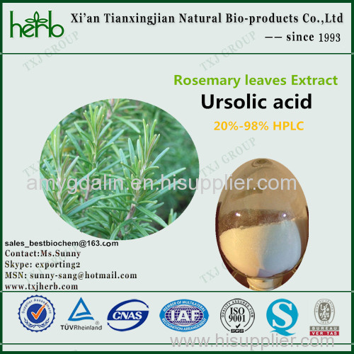 natural plant extract Ursolic 25%90%98% by HPLC