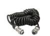 TPU TPE Material Coiled Electrical Cord 16 - 28 AWG Length Customized